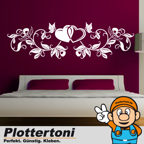 XXL Herz mit Ranken Wandtattoo Aufkleber Schlafzimmer Liebe Schmetterling Zimmer | eBay XXL Herz mit Ranken Wandtattoo Aufkleber Schlafzimmer Liebe Schmetterling Zimmer | eBay